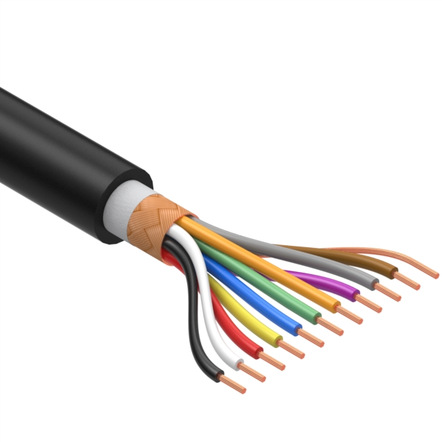 CABLE 10COND 26AWG BLK SHLD 1M