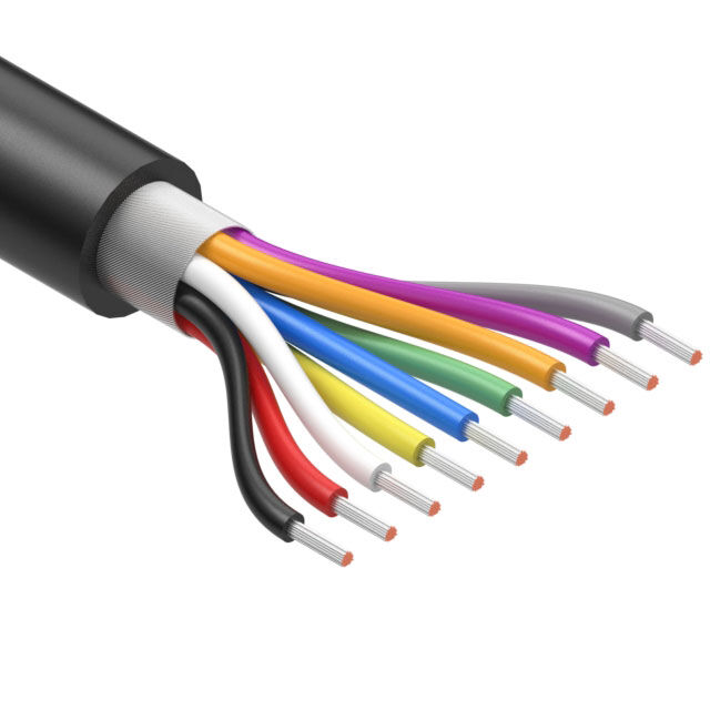 CABLE 9COND 24AWG BLACK SHLD