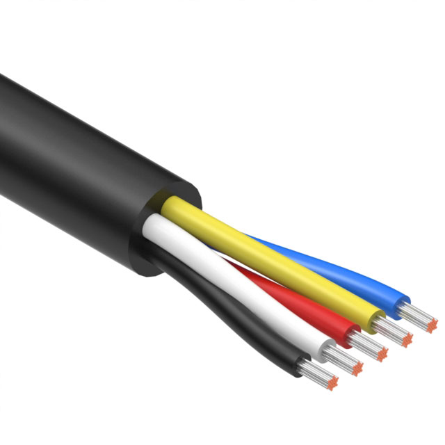 CABLE 5COND 20AWG BLACK 1M