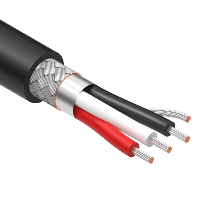 CABLE 3COND 24AWG BLACK SHLD