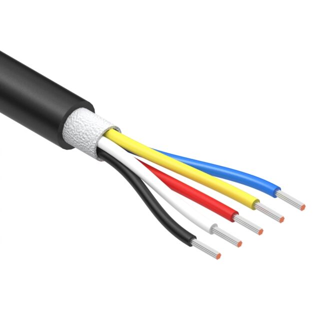 CABLE 5COND 22AWG BLACK 502'