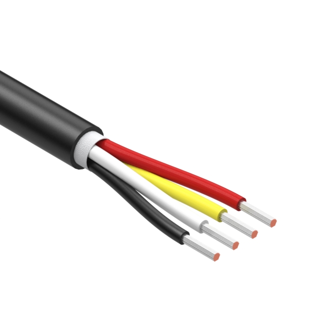 CBL 4CON 20AWG BLK BIO METER