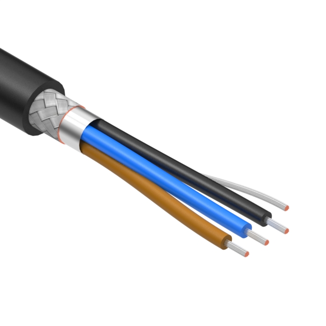 CABLE 3COND 24AWG BLK SHLD