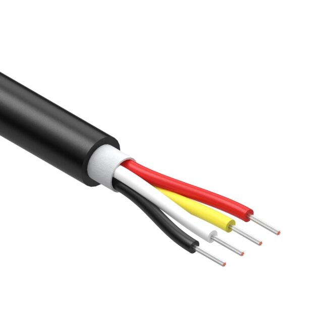 CABLE 4COND 22AWG BLACK TPU
