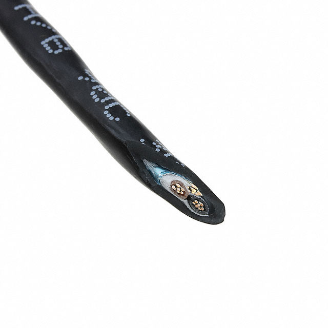 CABLE 2COND 22AWG BLK SHLD FEET