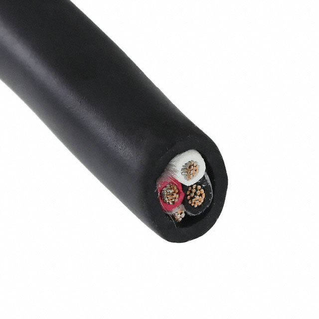 CABLE 3COND 20AWG BLK SHLD FEET