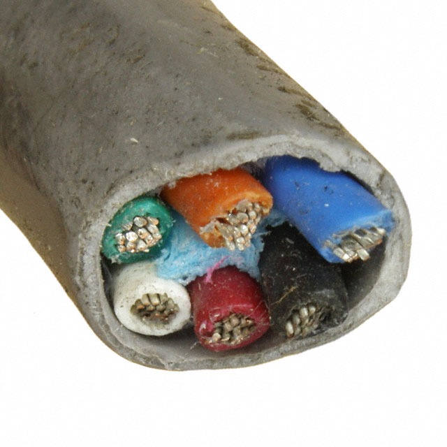CABLE 6COND 16AWG SLATE 100'