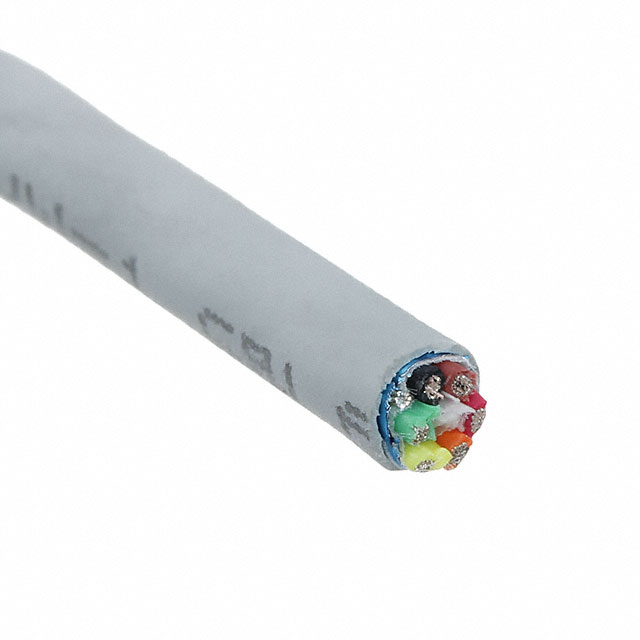 CABLE 6CON 22AWG SLATE SHLD 100'