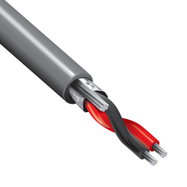 CABLE 2COND 18AWG GRAY SHLD 50'