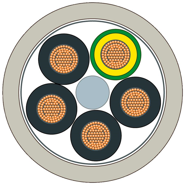 CABLE 5COND GRAY 20M MIN