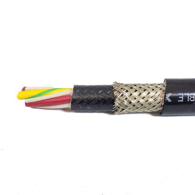CABLE 4COND 24AWG BLK SHLD 10'