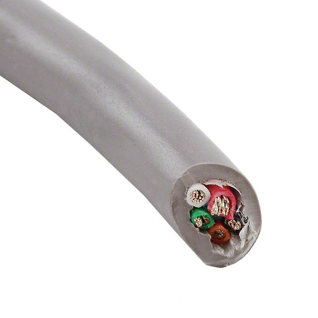 CABLE 5CON 24AWG SLATE SHLD 100'