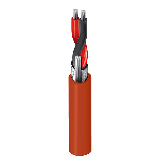 CABLE 2COND 18AWG RED SHLD 100'