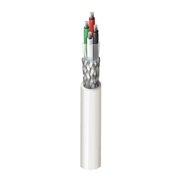 CABLE 2CON 16AWG WHITE SHLD