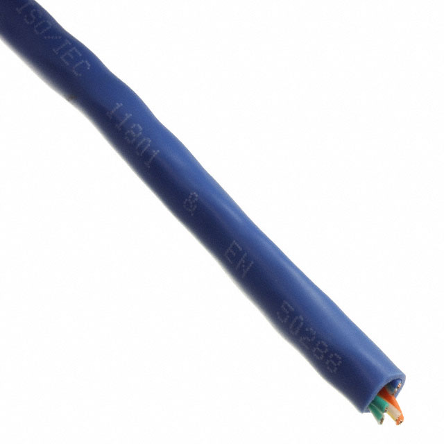 CABLE CAT5E 8CON 24AWG BLUE 100'