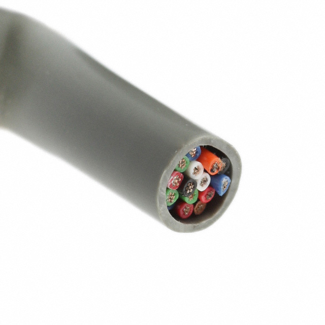CABLE 15COND 22AWG GRAY 100'