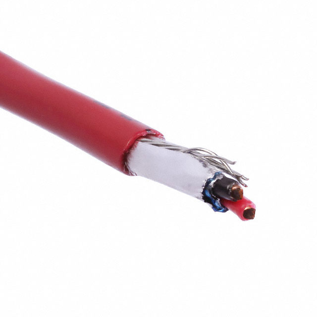CABLE 2COND 18AWG RED SHLD 100'