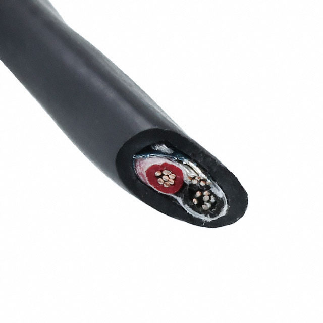 CABLE 2COND 24AWG BLK SHLD 500'