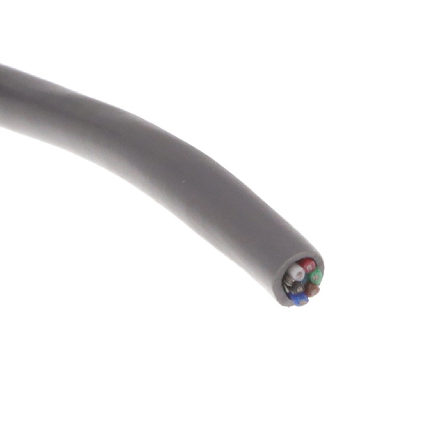 CABLE 6CON 24AWG SLATE SHLD 100'