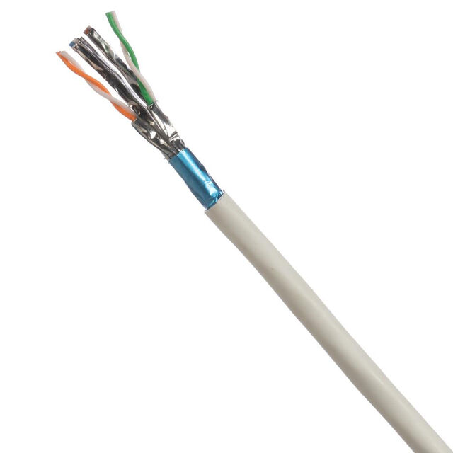 CABLE CAT6A 8COND 23AWG WHT 500M