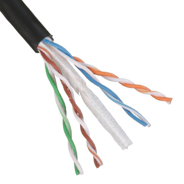 CABLE CAT6 8COND 23AWG BLK 50'