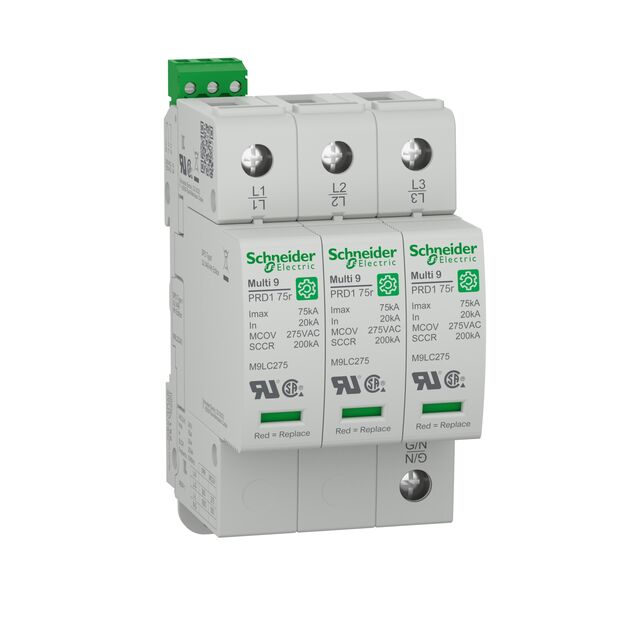 SPD TYPE 1 550VAC MCOV 3 POLE