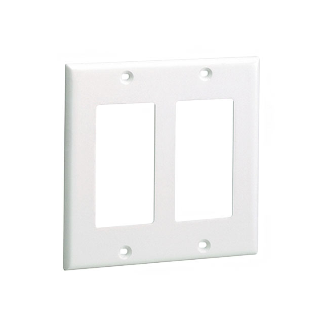 FACEPLATE 2 GANG GFCI WHITE