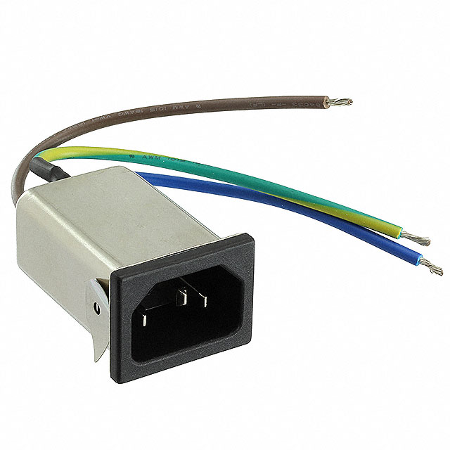 PWR ENT RCPT IEC320-C14 PNL WIRE