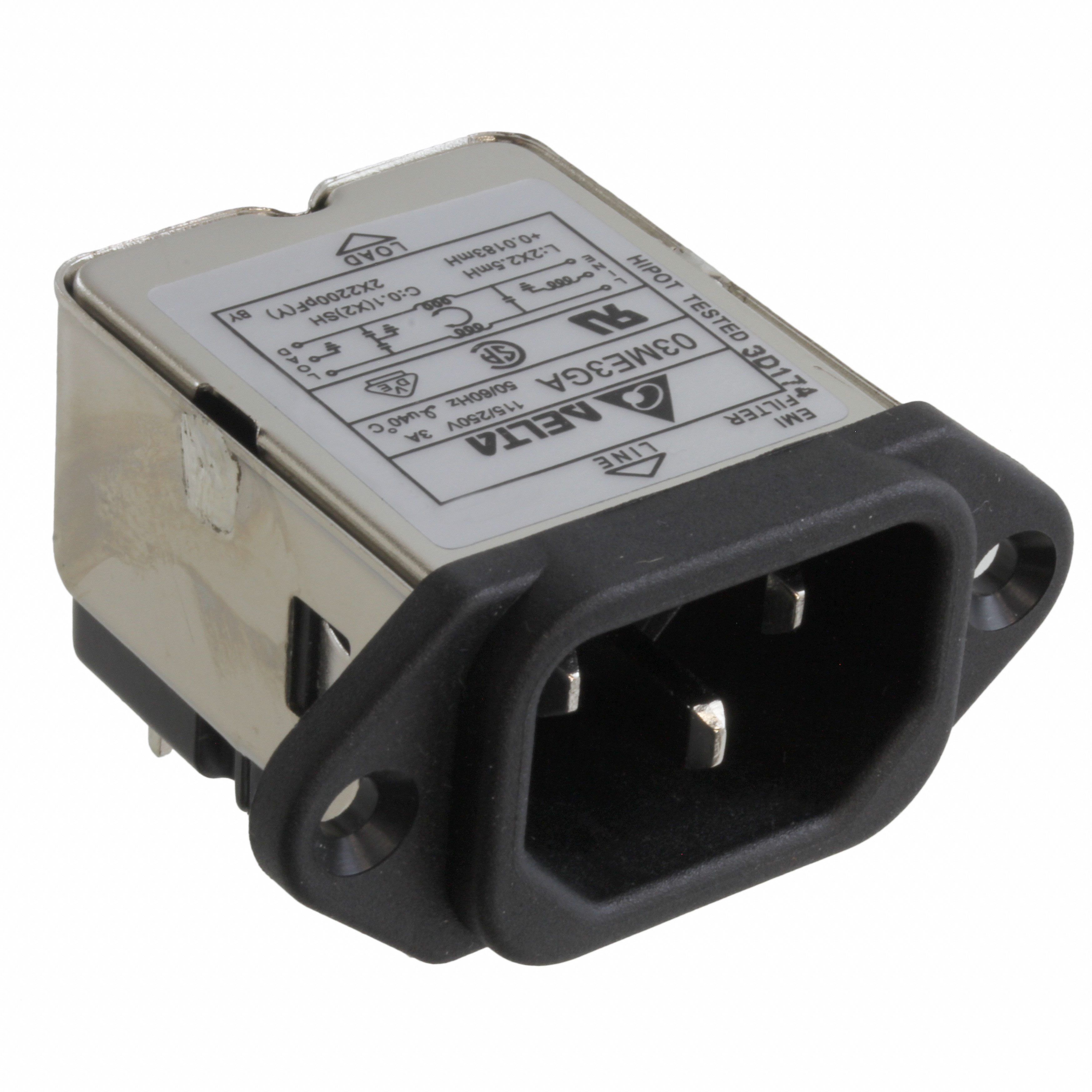 PWR ENT RCPT IEC320-C14 PNL SLDR