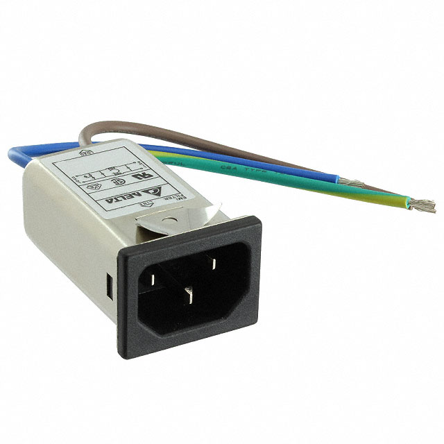 PWR ENT RCPT IEC320-C14 PNL WIRE