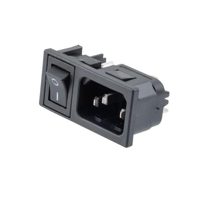 AC PEM C14 2.0MM PANEL SNAP-IN