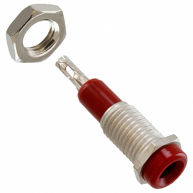 CONN TIP JACK SLDR EYELET RED