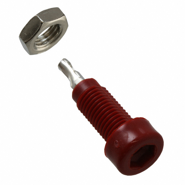 CONN TIP JACK SLDR EYELET RED