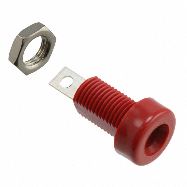 CONN BANANA JACK SOLDER TABS RED