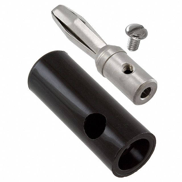 CONN BANANA PLUG SLDRLESS BLACK
