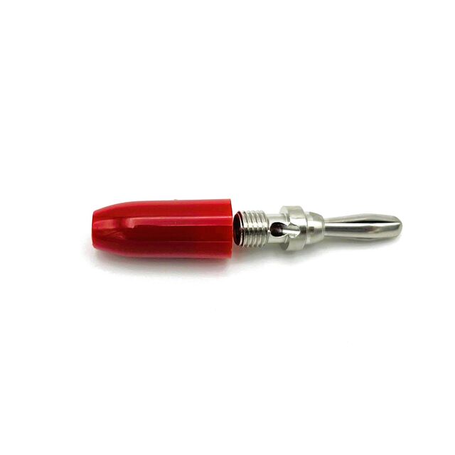 CONN BANANA PLUG SOLDERLESS RED