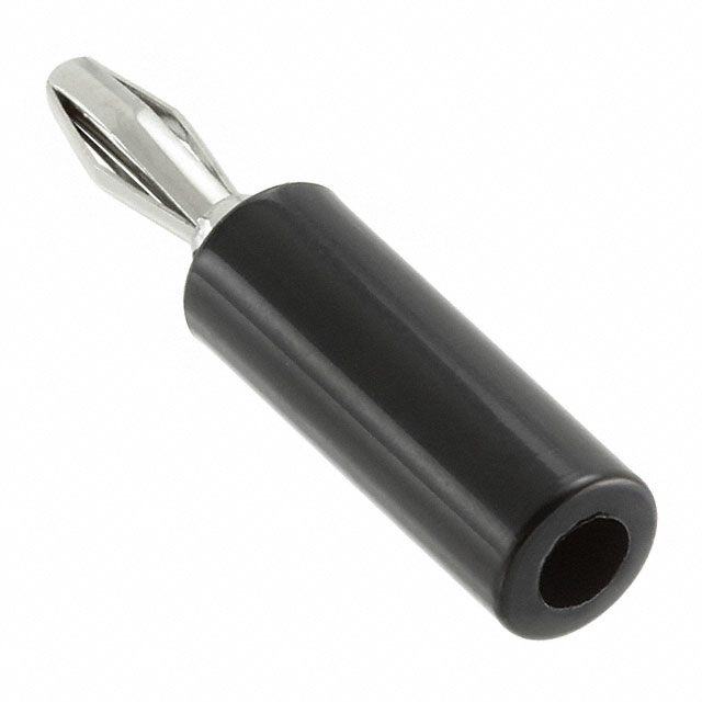 CONN BANANA PLUG SLDRLESS BLACK