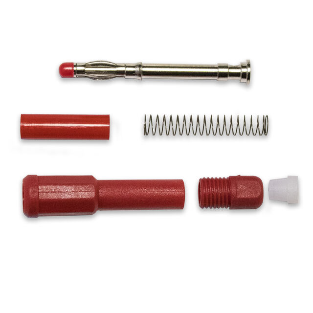 RED CABLE RETRACT 4MM SHROUDED B