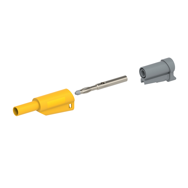 CONN BANANA PLUG STACK SLDR YLW