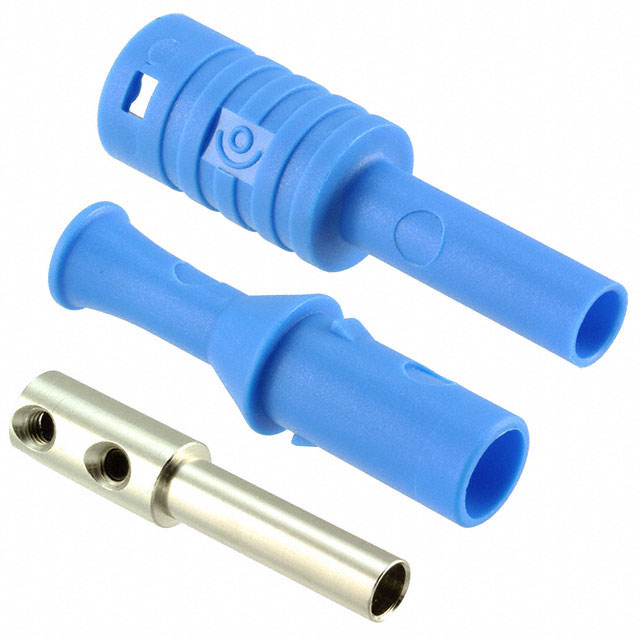 CONN BANANA JACK SOLDER BLUE