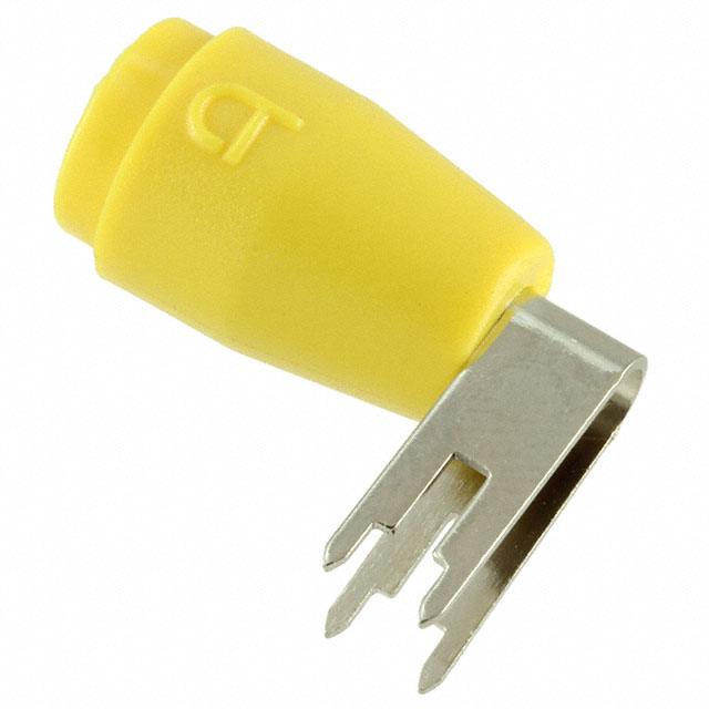 CONN BANANA JACK SOLDER YELLOW