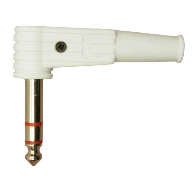 1/4" STEREO PLUG 90 DEG WHITE