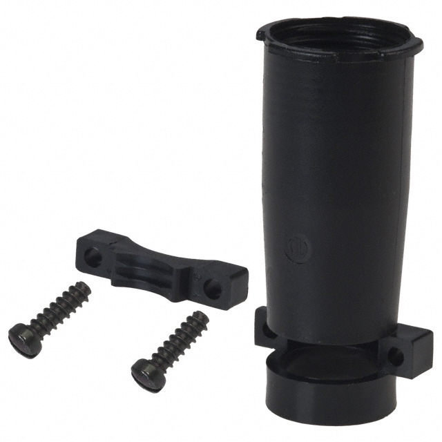 CONN BACKSHELL W/CLMP BLACK