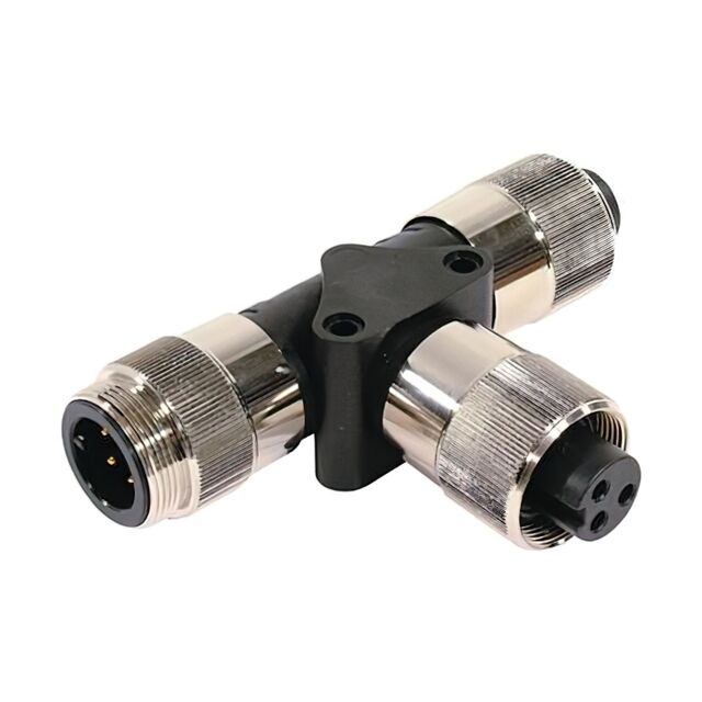 CONN T-ADPT 3P-3/3P F-F/M INLINE