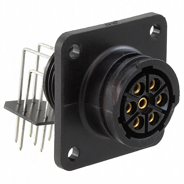 CONN RCPT MALE 4POS GOLD SOLDER