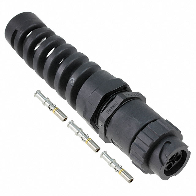 CONN RCPT FMALE 3POS GOLD CRIMP