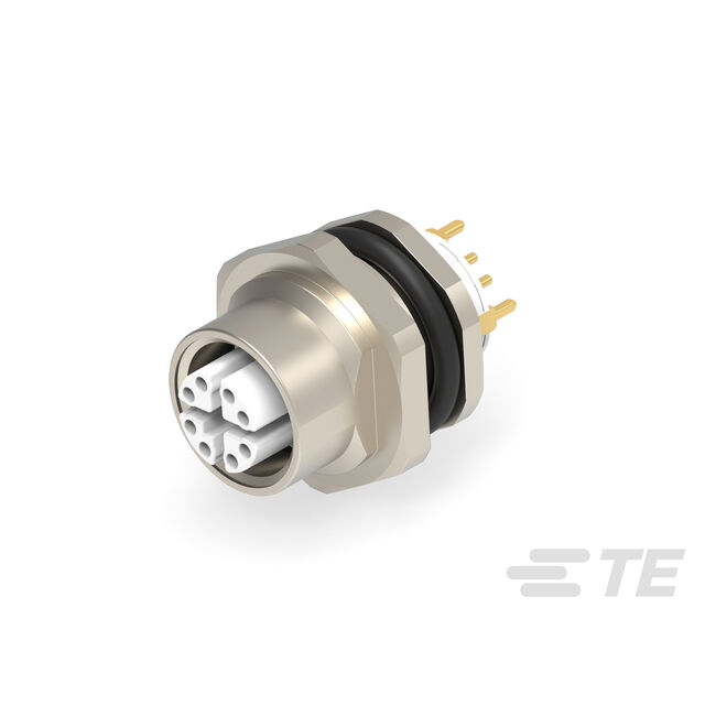M12 PCB MOUNT CONNECTOR, X-CODED