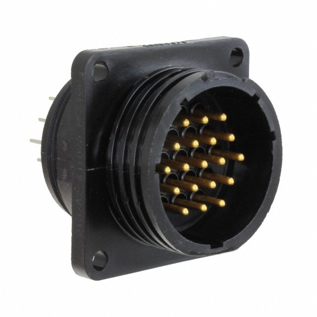 CONN RCPT MALE 19POS GOLD SOLDER