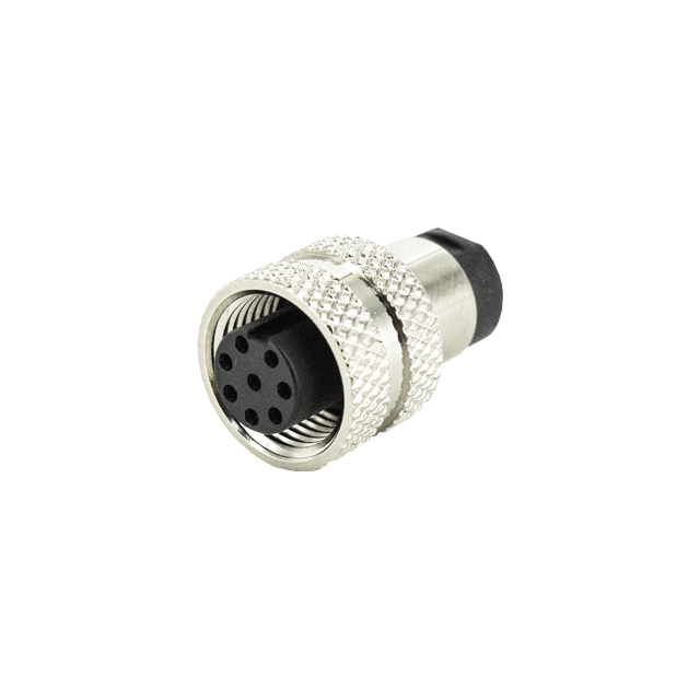 M12 A-CODE PLUG FOR CABLE, 8PIN