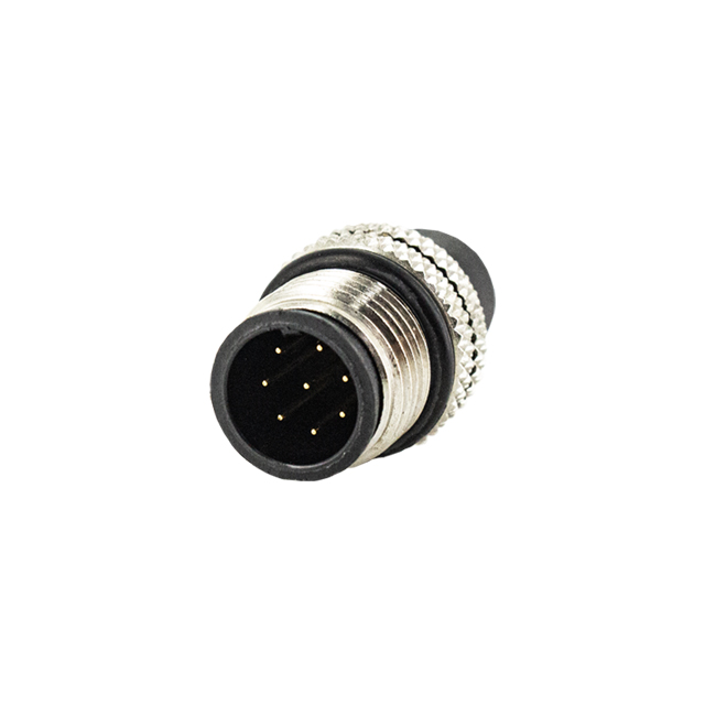 M12 A-CODE PLUG FOR CABLE, 8PIN